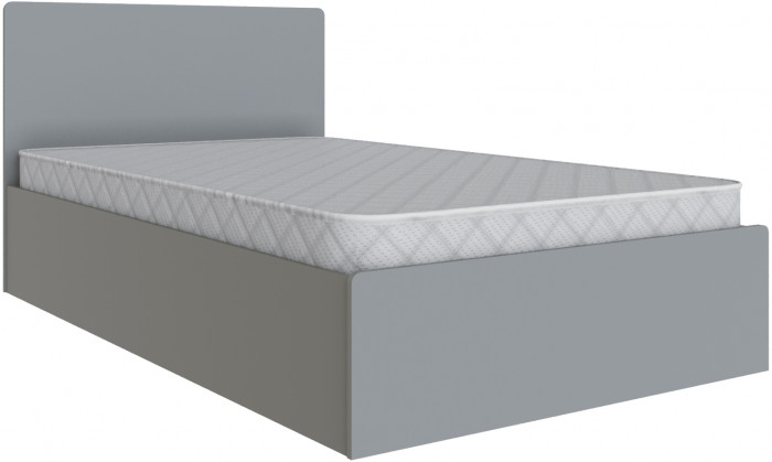 Кровать 120х200 Мадрид с настилом ДСП (МД-1), Камень серый