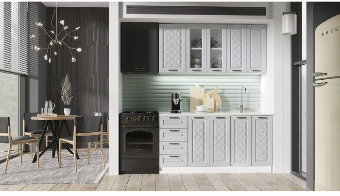 Кухня МДФ Агава 1600, Лиственница светлая