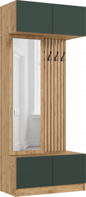 Роджина Прихожая, Дуб крафт/Изумрудный