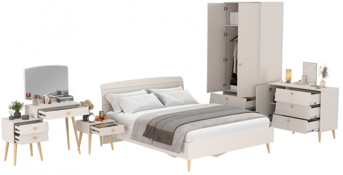 Афина Спальня 24-1600, кашемир серый