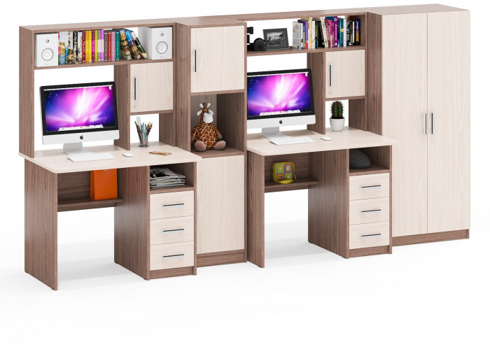 С-МД-СК9 Компоновка № 07, ясень шимо светлый/ясень шимо тёмный