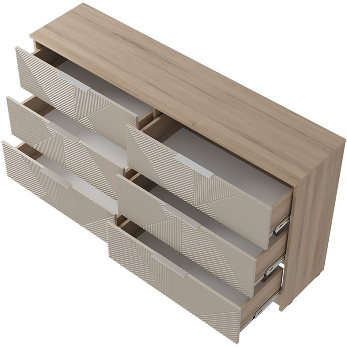 "Эмилия" КМ-04 комод Дуб смоки/Айриш (МФ03)