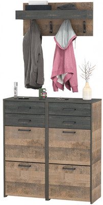 Трувор Прихожая 152, дуб гранж песочный/интра