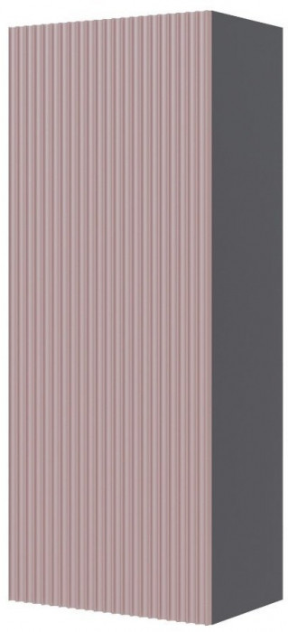 Сириния Шкаф навесной серый графит/пудра