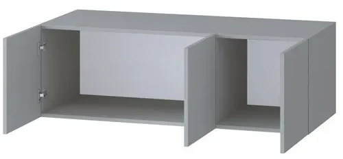 Шкаф Бастион 1500 №2 с антресолью, Серая гавань