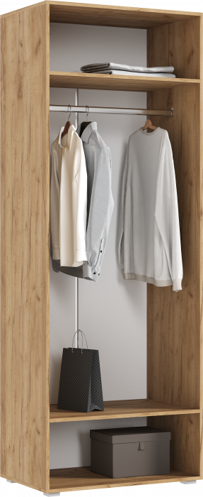 Нэнси NEW Шкаф 2-х ств. 800 ЛДСП, Дуб Крафт/Дуб Крафт