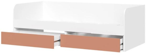 ТУРБО КР 01 Кровать ортопед (2032х645х934) корпус белый/шарлиз терракота