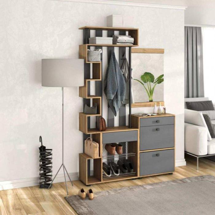 Обувница Мини-Лайт МЛ-7 дуб крафт/графит