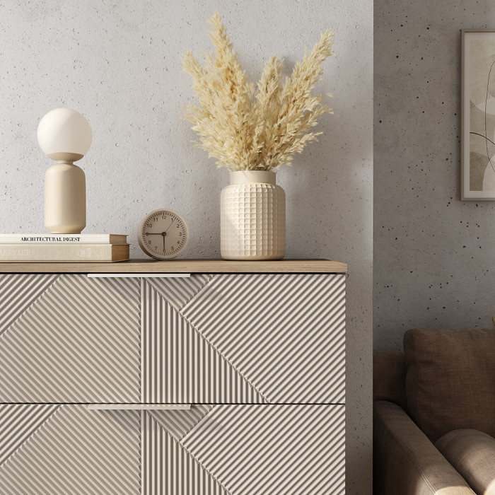 "Эмилия" КМ-02 комод Дуб смоки/Айриш (МФ03)