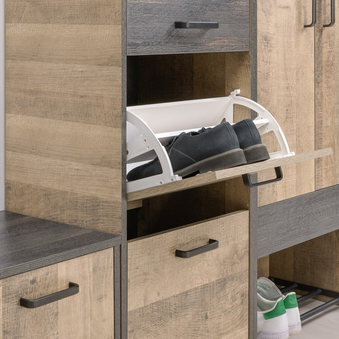 Трувор Прихожая 156, дуб гранж песочный/интра