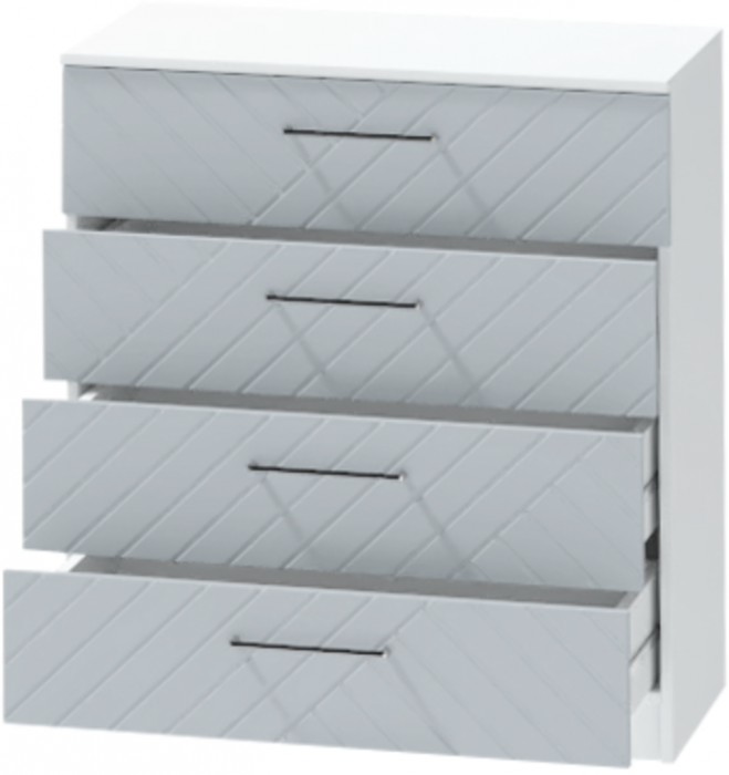 Комод №1 "Иннэс-7", Белый/Монблан Р-826