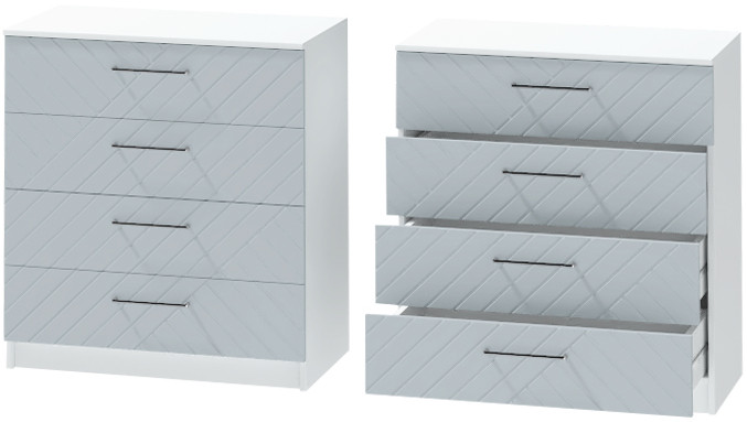 Комод №1 "Иннэс-7", Белый/Монблан Р-826