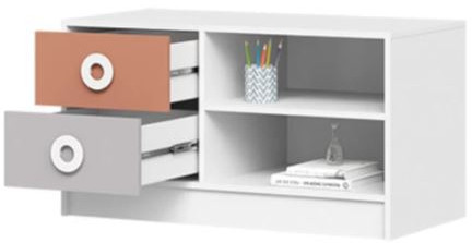 ТУРБО ТБ 02 Тумба (1000х540х497) корпус белый/шарлиз кашемир/терракота