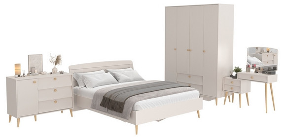 Афина Спальня 12-1600, цвет кашемир серый, сп.м. 1600х2000 мм., б/м, основание есть - фанера