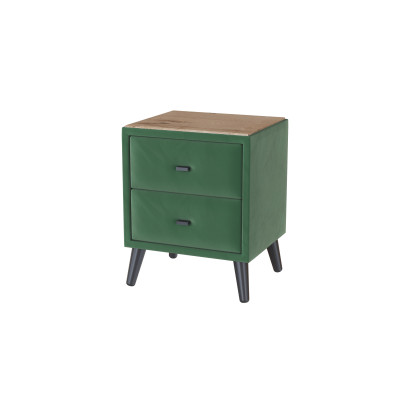 Тумба прикроватная интерьерная Пай изумруд/мдф дуб канадский
