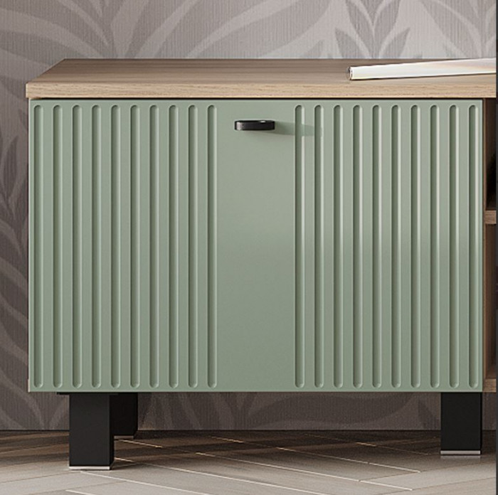 "Олива" ТБ-09 тумба под ТВ Дуб каньон/Эвкалипт софт MF12