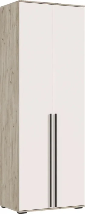 Норд Шкаф 2-х створчатый 800 с антресолью, Крафт серый/Кашемир