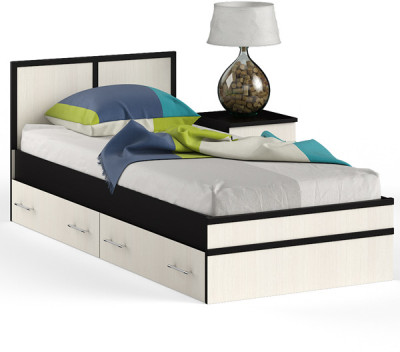 Сакура Кровать с ящиками 0900 + тумба, венге/дуб лоредо