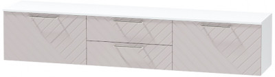 Тумба-4 под ТВ подвесная "Иннэс-7", Белый/Грэй софт