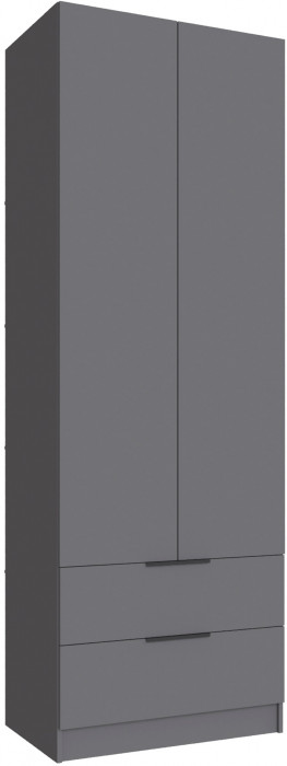 Шкаф Мадрид (0,8) с 2 ящ. без зеркала, Графит серый