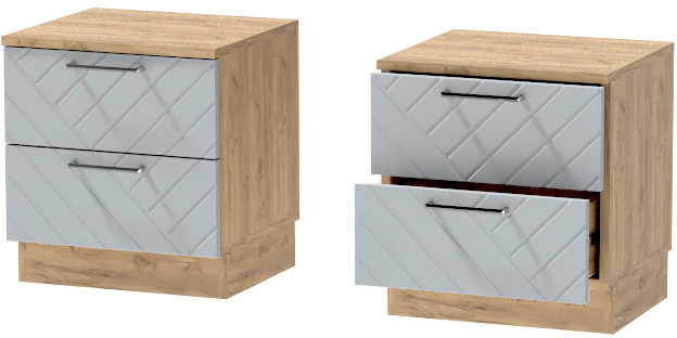 Тумба-6 прикроватная напольная "Иннэс-7", Крафт золотой/Монблан Р-866