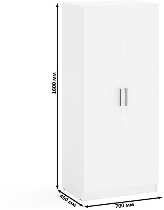 С-МД-СК9 Компоновка № 07, цвет белый шагрень, ШхГхВ 317х70х160 см., НЕ универсальная сборка