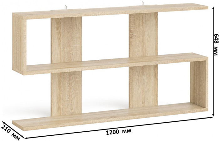 Мори компьютерный стол МС-16 левый + Комод МК1380.6 + Полка 1200, дуб сонома