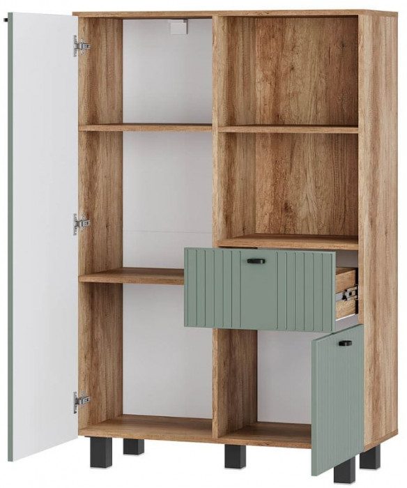 "Олива" ШК-16 шкаф Дуб каньон/Эвкалипт софт MF12