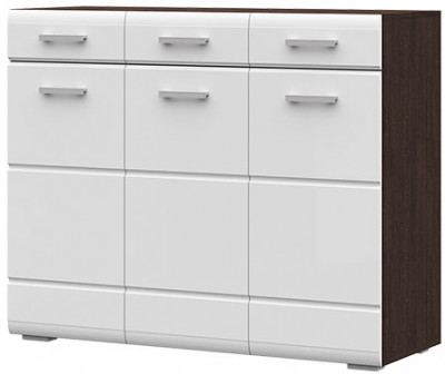 Вегас Комод 1200*985*446 венге/белый глянец