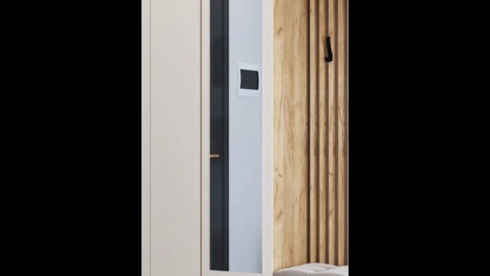 Модульная прихожая "Руэлла", композиция 2 - Крафт золотой/Кашемир