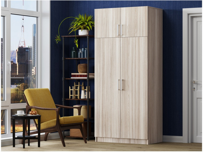 Шкаф №2 2х створчатый (Венге / Ясень шимо светлый)