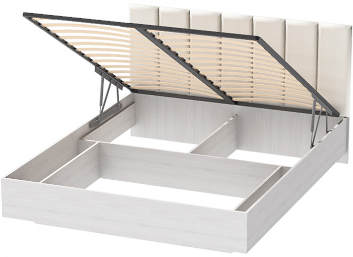 Модульная Спальня Шарм, набор 9, Ясень Анкор Светлый/Экокожа