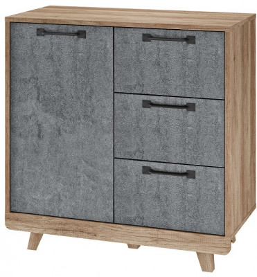 Комод "Мегаполис" КМ-12 Дуб каньон/М18 серый