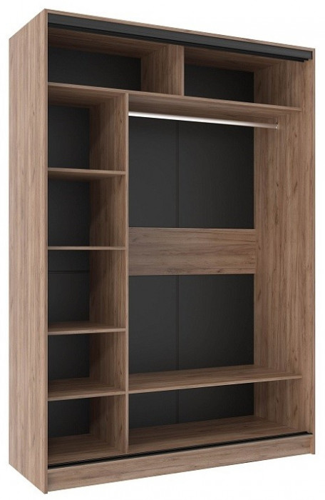 Шкаф-купе двухдверный 1600 Домашний Дуб табачный Крафт