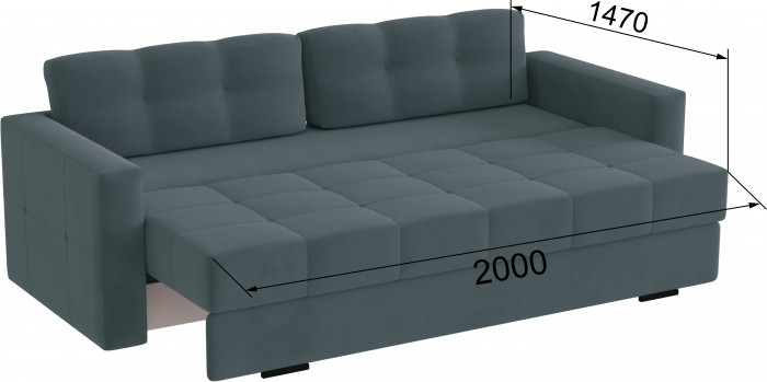 Диван раскладной Брэй серый