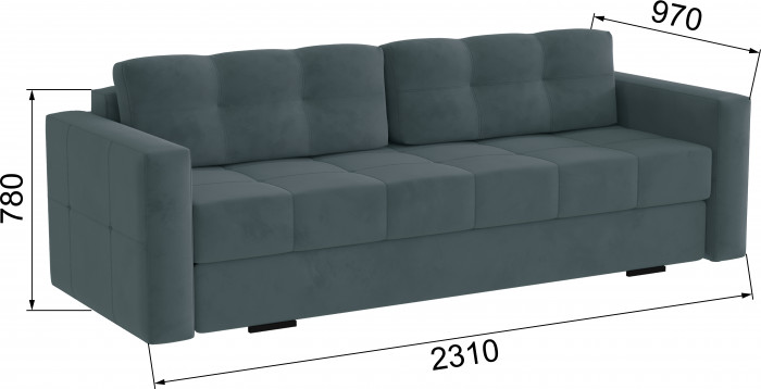 Диван раскладной Брэй серый