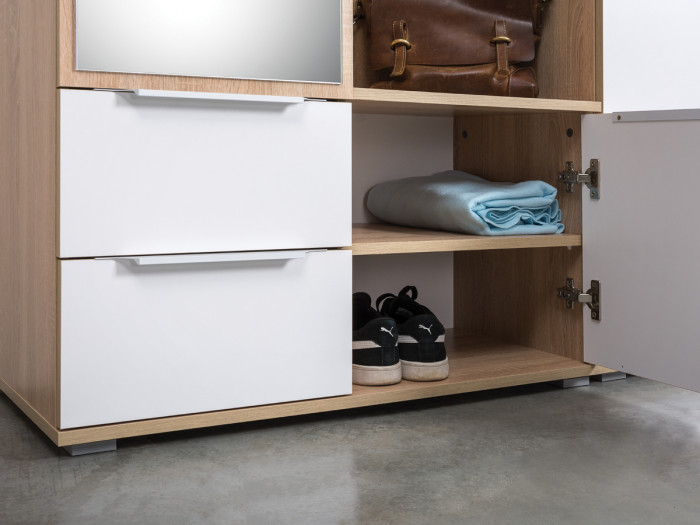 Куба Прихожая 17, дуб сонома/белый премиум