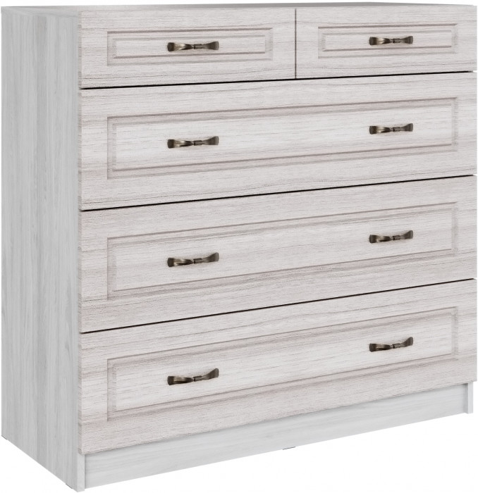 Комод с 5-мя ящиками Апполия, Ясень анкор светлый/Сандал белый