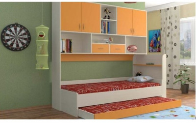 Дельта-21.03 Детская кровать с антресолью (Тренд), оранжевый