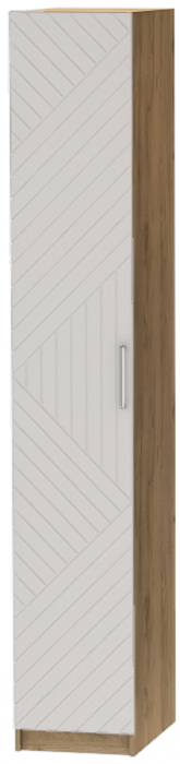 Шкаф-пенал №1 "Иннэс-7" - Крафт золотой/Тирамису матовый