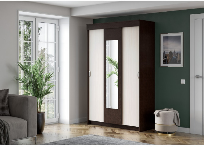 Шкаф-купе Бассо, венге/дуб белфорд