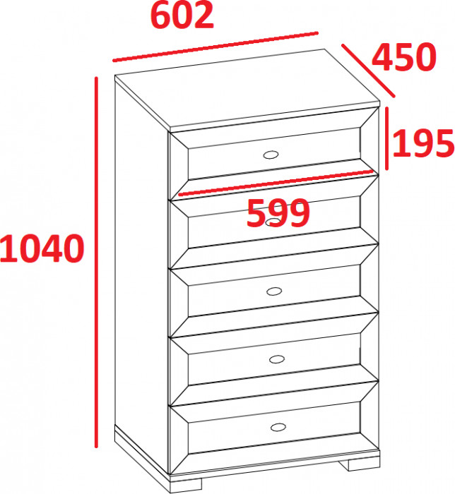 Комод Шерлоск 6, ясень светлый