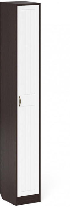 Прихожая П-6 Компоновка № 28, венге/фасады МДФ белое дерево фрезеровка прованс