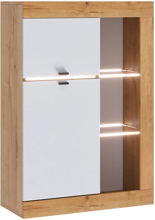 Прага Модульная Гостиная, вариант №1, вотан/Белый глянец