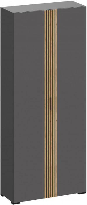 Модульная Прихожая Нао, набор №7, Графит/Графит, Дуб вотан, Симпл 27