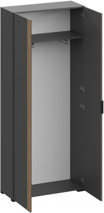 Модульная Прихожая Нао, набор №7, Графит/Графит, Дуб вотан, Симпл 27