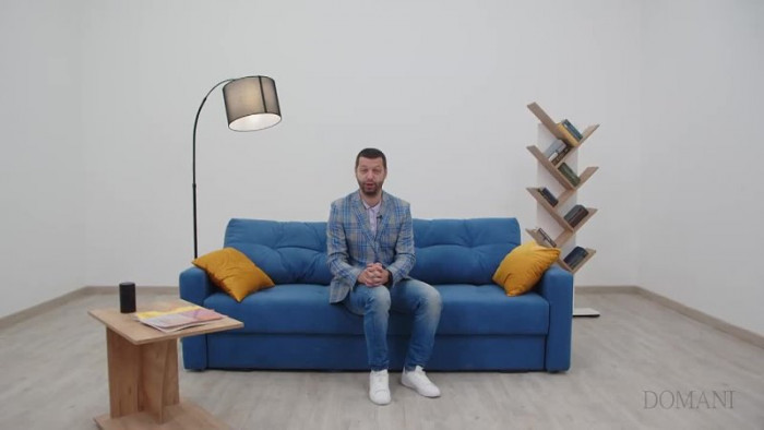 Диван раскладной Брэй экокожа черный