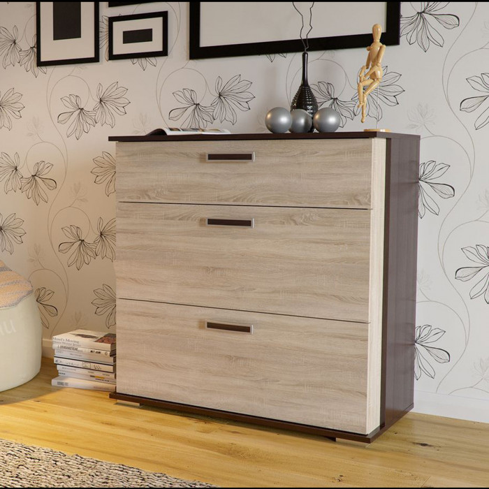 Комод с 3-мя ящиками 4-4425вндубсон Даллас, венге/дуб сонома
