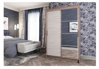 Элегант Шкаф-купе 4, Ясень шимо темный/светлый