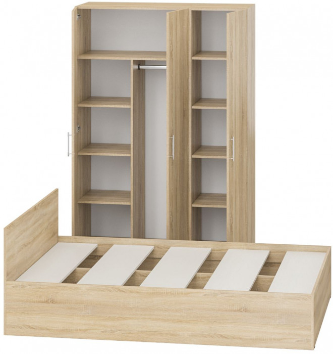 Спальня Стандарт 1-1400, дуб сонома